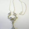 moonstone silve necklace 6 stone