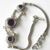 amethyst silver chain bracelet