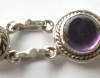 amethyst silver chain bracelet no 2